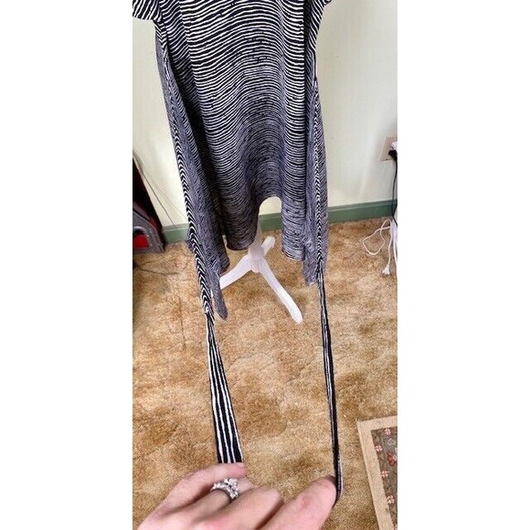 Niche Nilgun Derman Sz S/M Galaxy Stripe Around Neck Lagenlook Dress Boho Resort - Picture 6 of 10